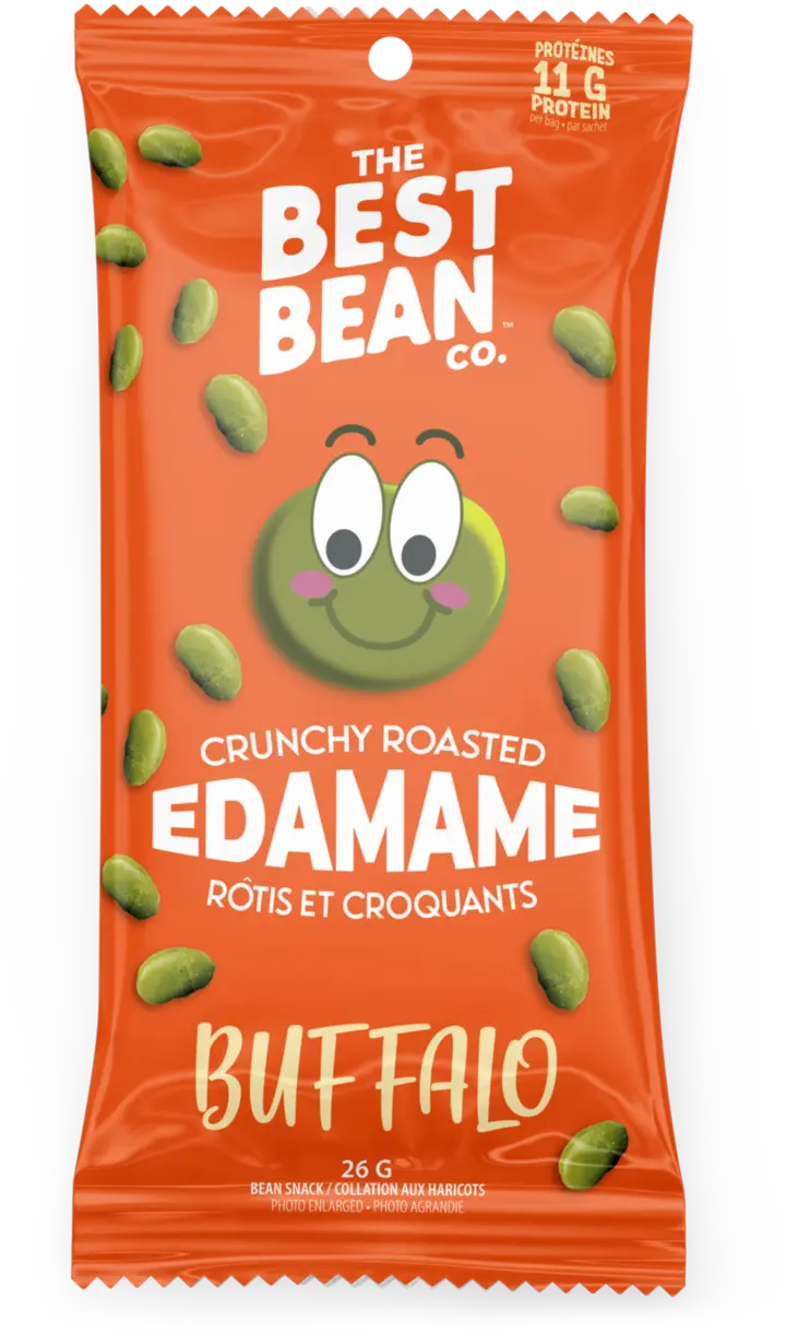 Buffalo Best Bean crunchy roasted edamame snack bag