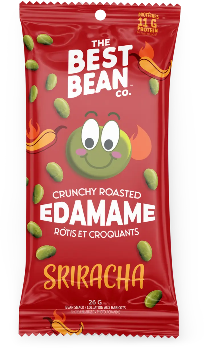 Sriracha Best Bean crunchy roasted edamame snack bag